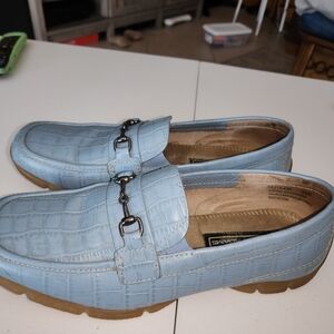 Baby blue Stacy Adams loafers